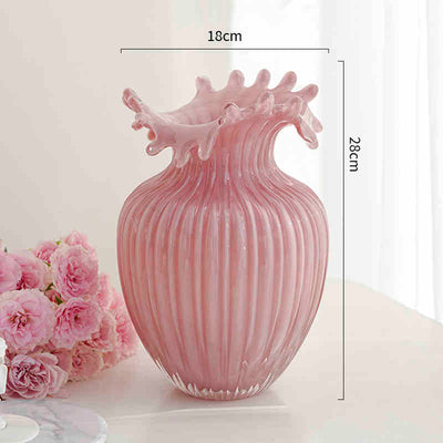 Florero de Cristal Elegante con Diseño de Encaje Francés - Image 10