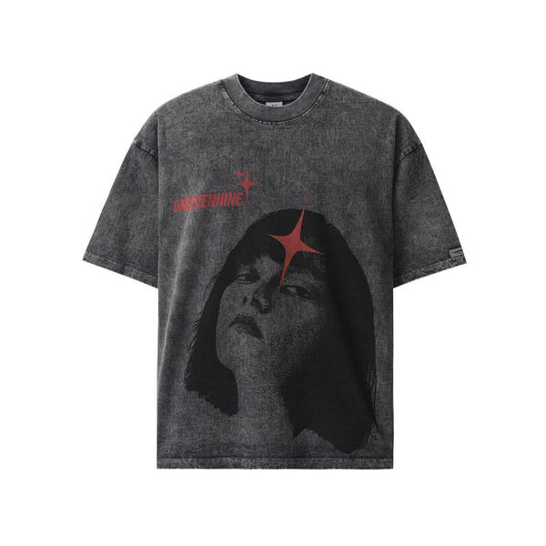 Camiseta Suelta Estampado Vintage para Hombre - Image 5