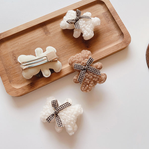Clip Decorativo de Osito Peluche Color Café con Leche - Otoño e Invierno