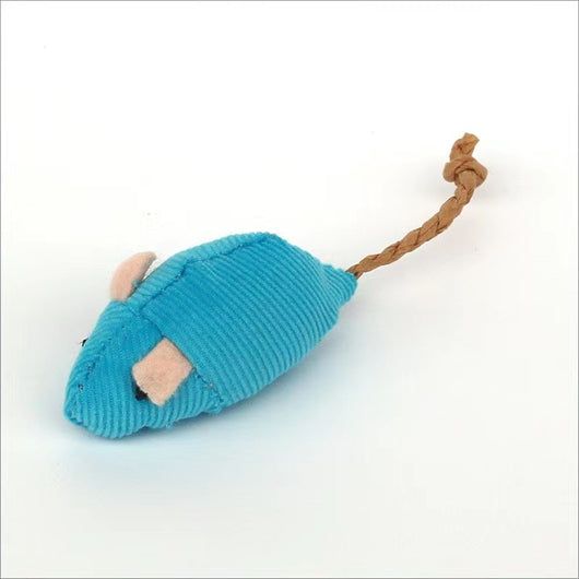 Seven colorful plush mouse cat toys with different colored bodies, ears, and tails, arranged in a circle. - Image 7