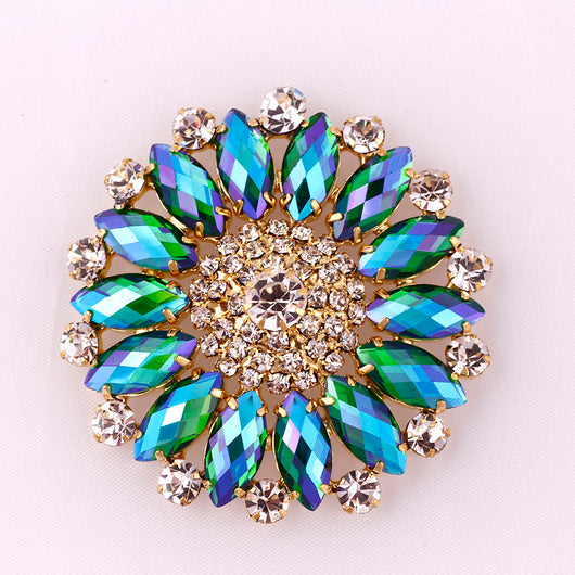 Ornamento Girasol Brillante con Cristales de Colores para Personalizar - Image 11