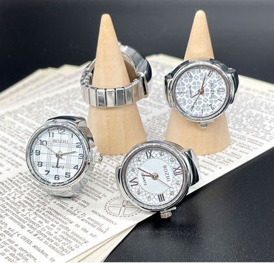 Reloj Anillo Versátil Dorado y Plateado - Diseño Minimalista All-Match - Image 18