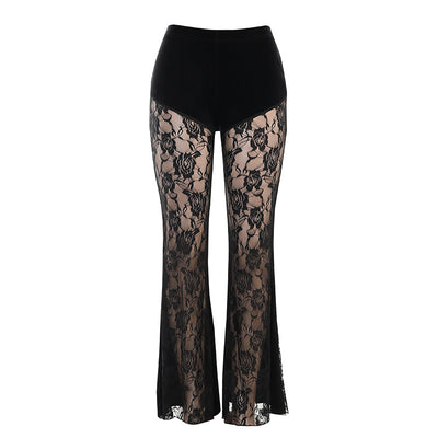 Shorts Casuales para Mujer con Encaje Transparente y Malla - Image 10