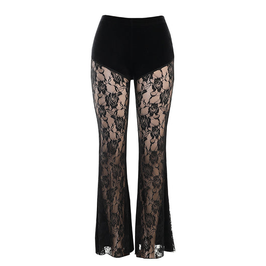 Shorts Casuales para Mujer con Encaje Transparente y Malla - Image 10