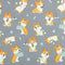 Tela de Algodón Nórdico Estampado Corgi