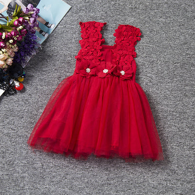 Vestido Infantil de Tirantes con Encaje para Primavera y Verano - Image 8