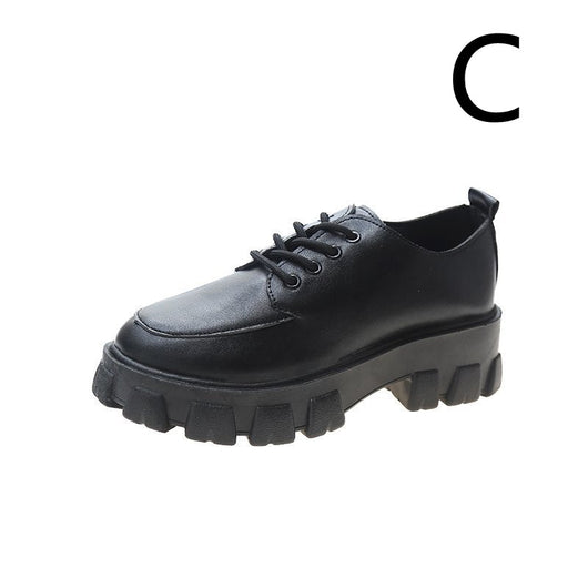 Zapatos Plataforma Estilo Universitario en Cuero Negro - Image 4