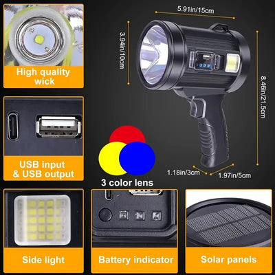 Linterna Solar Portátil Recargable para Emergencias - Image 15