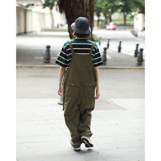 Overol Suelto Retro Japonés Ami Caqui para Parejas - Estilo Trendy Unisex - Image 10