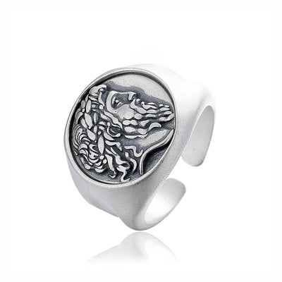Anillo de Plata Esterlina con Moneda de Zeus - Diseño Versátil - Image 5