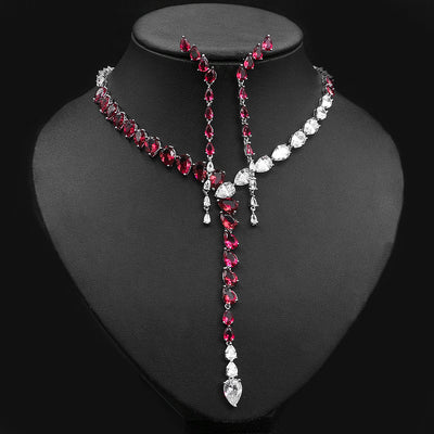Conjunto de Collar y Aretes con Corazón de Gota - Diseño Bicolor - Image 11