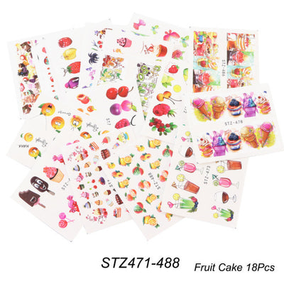 Set de Stickers para Uñas con Flores de Encaje Blanco y Negro - Image 3