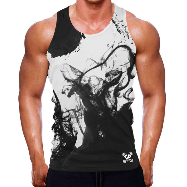Playera Deportiva sin Mangas con Impresión 3D para Hombre