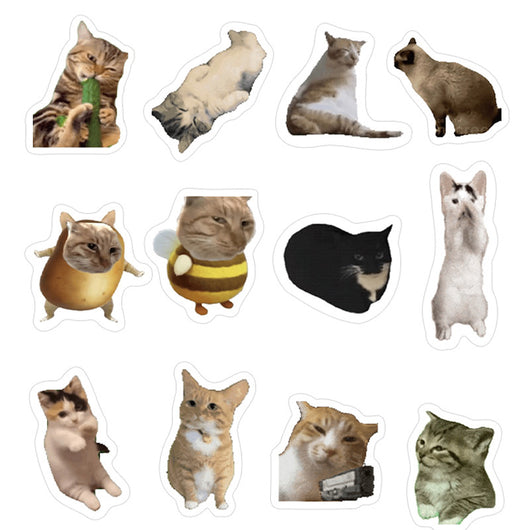 110 cute and funny cat stickers featuring various breeds and humorous poses, perfect for decorating laptops, water bottles, and journals. - Image 4