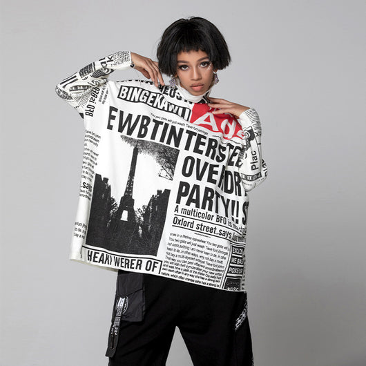 Suéter Tejido Mujer con Estampado de Letras - Corte Slim Talla Grande - Image 3