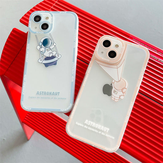 Funda Transparente para Celular con Diseño de Astronauta en Silicona - Image 5