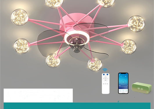 Ventilador de Techo Nórdico con Luces LED Estrelladas para Sala y Comedor - Image 3