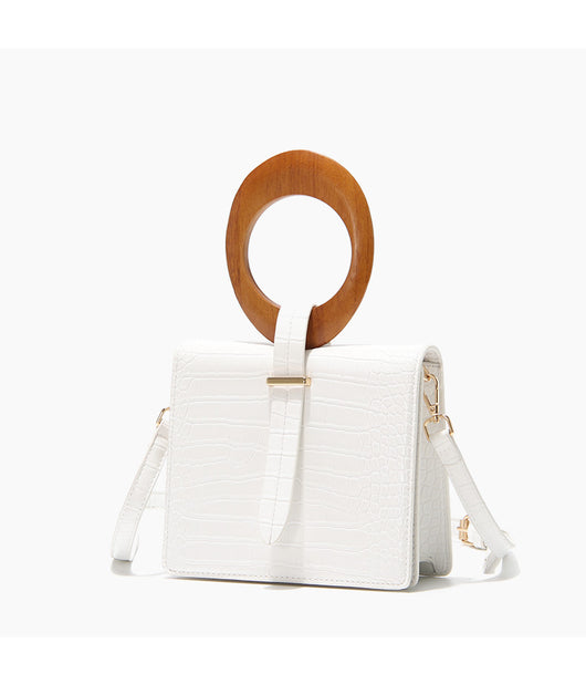 Bolso de Mano con Asa de Madera - Image 5