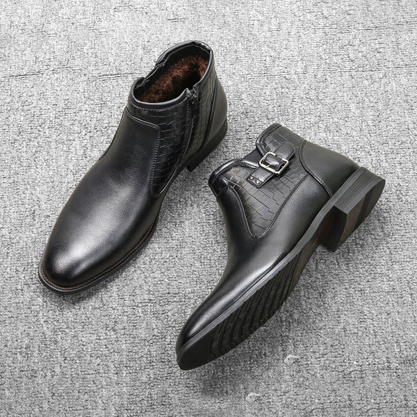 Botas de Invierno para Hombre con Cierre Lateral y Forro Cálido