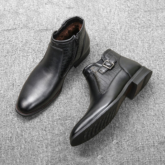 Botas de Invierno para Hombre con Cierre Lateral y Forro Cálido