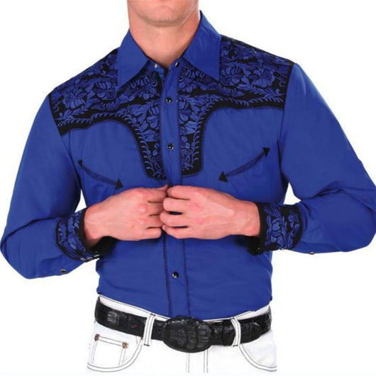 Camisa Suelta Estampada Estilo Western Americano - Image 51