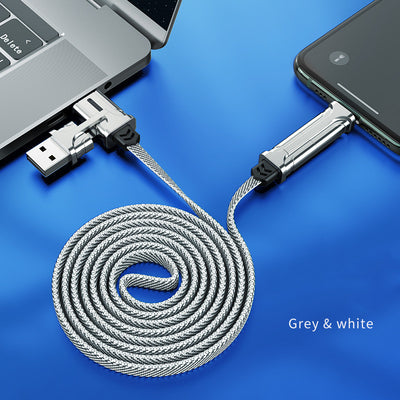 Cable de Carga Rápida 4 en 1 Trenzado Multifunción