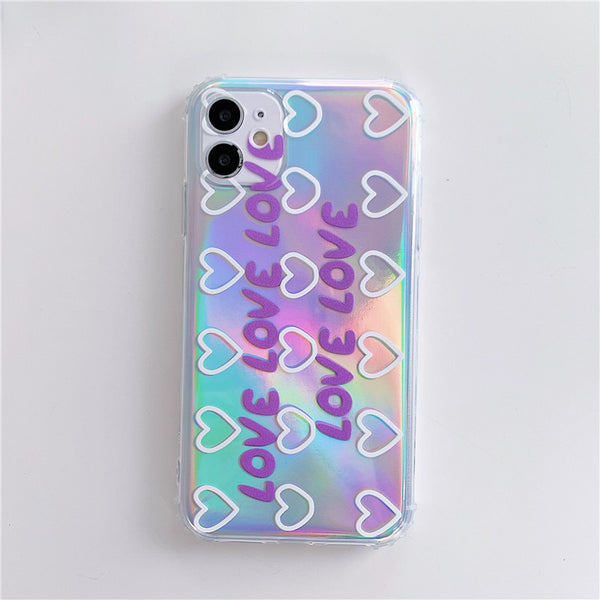 Funda Protectora Púrpura Love Compatible con Apple