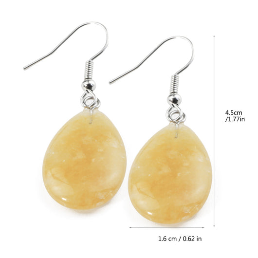 Aretes de Piedra Natural Estilo Chino Gota de Agua - Image 15