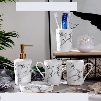 Juego de Vasos de Mármol para Baño - Image 10