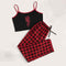 Conjunto Casual de Pantalón a Cuadros Rojo y Camisola