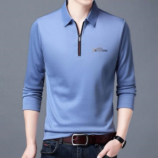 Camiseta Manga Larga con Cuello Solapa y Cierre Parcial para Hombre - Image 11