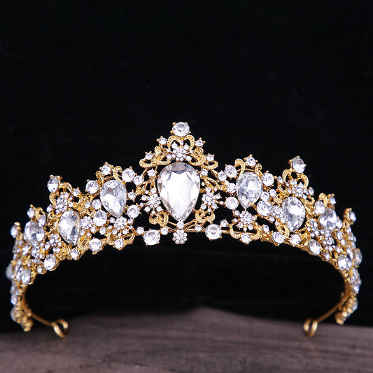 Corona Nupcial de Cristales Barrocos con Brillantes