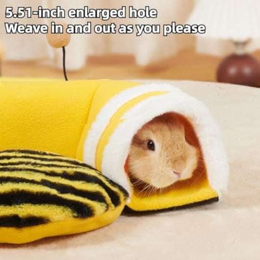 Túnel Cama Escondite Forma de Abeja para Conejos y Roedores - Image 10