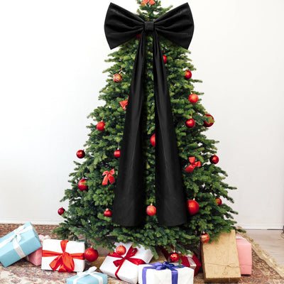 Moño Navideño de Terciopelo Oversized para el Hogar - Image 24