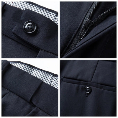 Traje Slim Fit Cuello Mao Juvenil Elegancia Moderna - Image 5