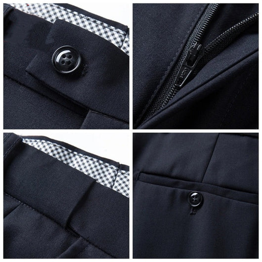 Traje Slim Fit Cuello Mao Juvenil Elegancia Moderna - Image 5