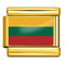 Dorado Background World Flag Photo Epoxy Italian Module Bracelet ICY0001LT Lithuania
