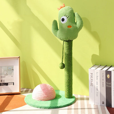 Torre Rascador para Gatos con Columna de Sisal y Juego de Cactus