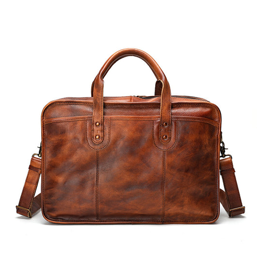 Maletín Vintage de Cuero para Hombre con Gran Capacidad - Image 6