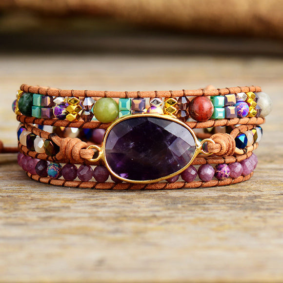 Pulsera de Amatista para Energía Positiva y Amistad