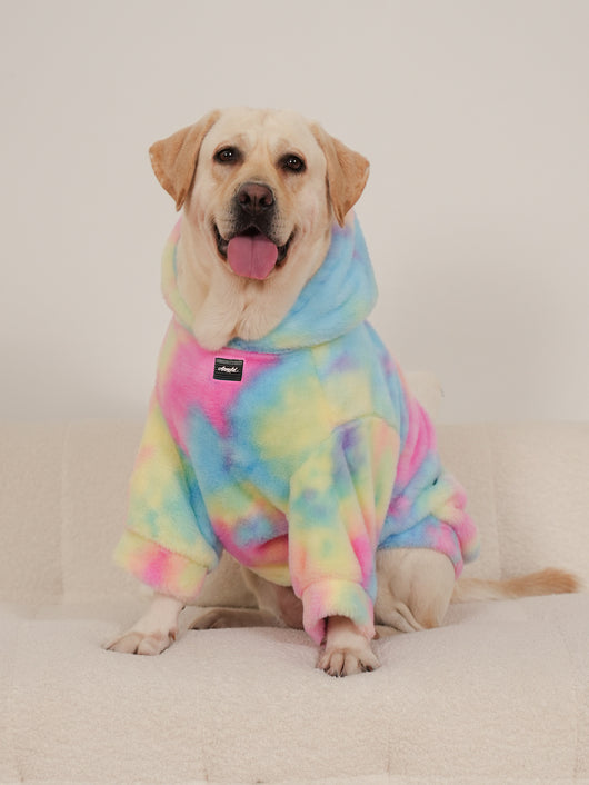 Suéter para Perro Tie-Dye Arcoíris con Patrón de Conejo - Image 15