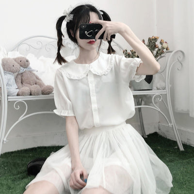 Blusa Lolita Japonesa Soft Girl de Verano con Mangas Abullonadas - Image 11