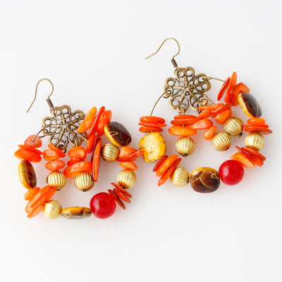 Aretes Bohemios Artesanales con Cuentas de Colores - Image 9