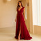 Vestido de Noche Escote V Profundo Largo Elegante para Eventos