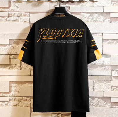 Playera Holgada Hip Hop Street Cuello Redondo para Hombre - Image 2