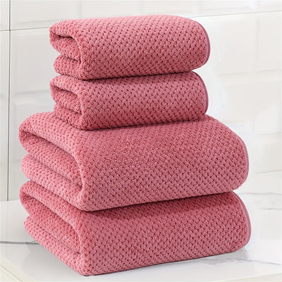 Juego de 4 Toallas de Baño en Felpa de Coral - Image 8