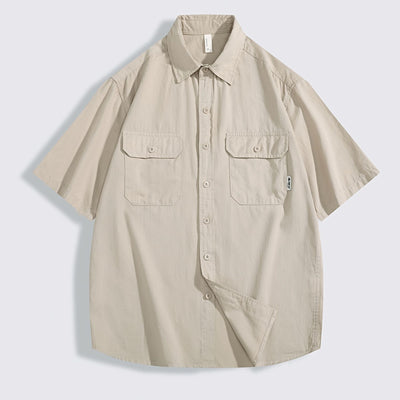 Camisa de Trabajo Retro Manga Corta para Hombre - Image 10