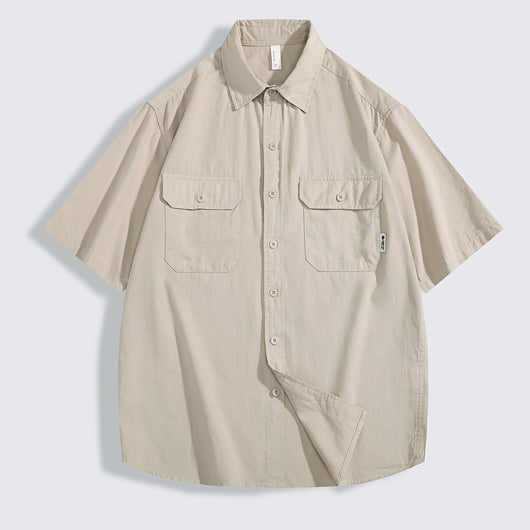 Camisa de Trabajo Retro Manga Corta para Hombre - Image 10