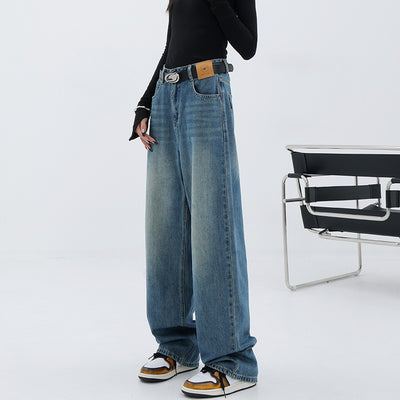 Jeans Retro Azul Holgados de Corte Recto - Image 4