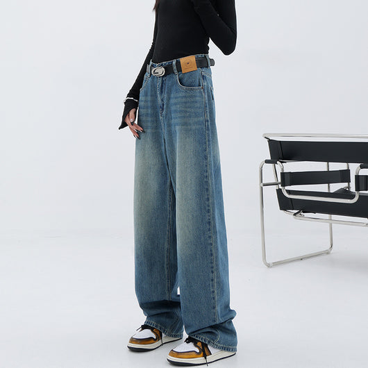 Jeans Retro Azul Holgados de Corte Recto - Image 4